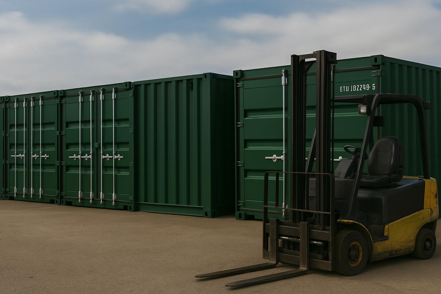 Whitegate Storage facility showing secure container storage